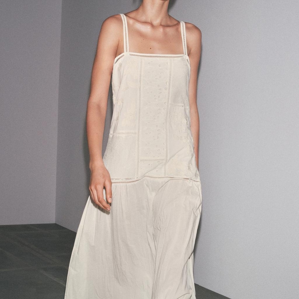 Zara Cream Sleeveless Dress